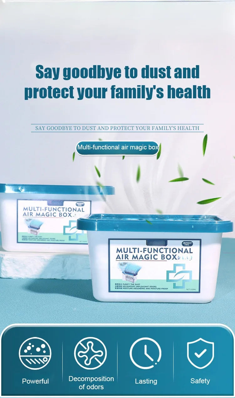Efficient Air Purifier Box Dehumidifier Deodorizer Dry Agent For Home Bathroom Odor Eliminator Anti Moisture Dust Removal