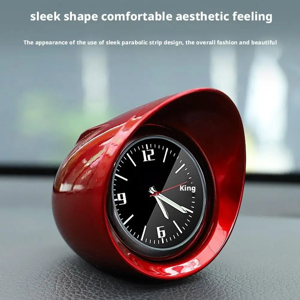 Car Clock Luminous Mini Automobiles Internal Stick-On Digital Watch Mechanics Quartz Clocks Auto Ornament