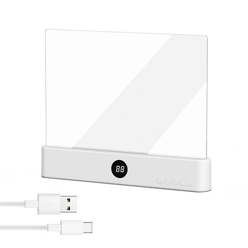 Smart Led Reading Light, Book Lights at Night, Rechargeable Clear Flat Reading Lights with 3 Colors & Timer, Eye-Friendly Glow