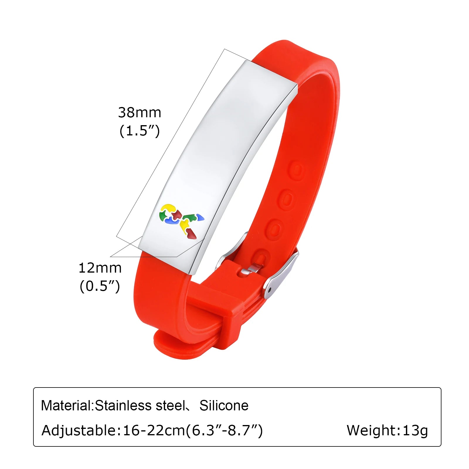 Personalized Autism Medical Alert ID Bracelet, Custom Engraved Emergency Silcone Wristband for little Girls Boys ( 0-7 years)