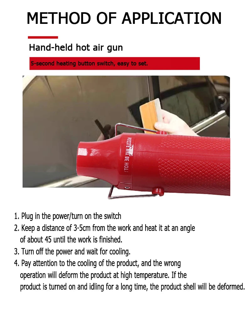 Heat gun Soldering temperature hair dryer gun Electric hot air dryer Heat gun for shrink tube automotive packaging DIY process 2