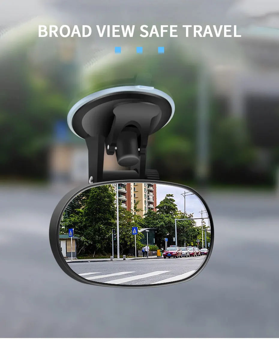SEAMETAL Car Mirror Interior Baby Mirrors 360 Degrees Rotatable Dashboard Windshield Sun Visor Plate Auxiliary Observe Mirror