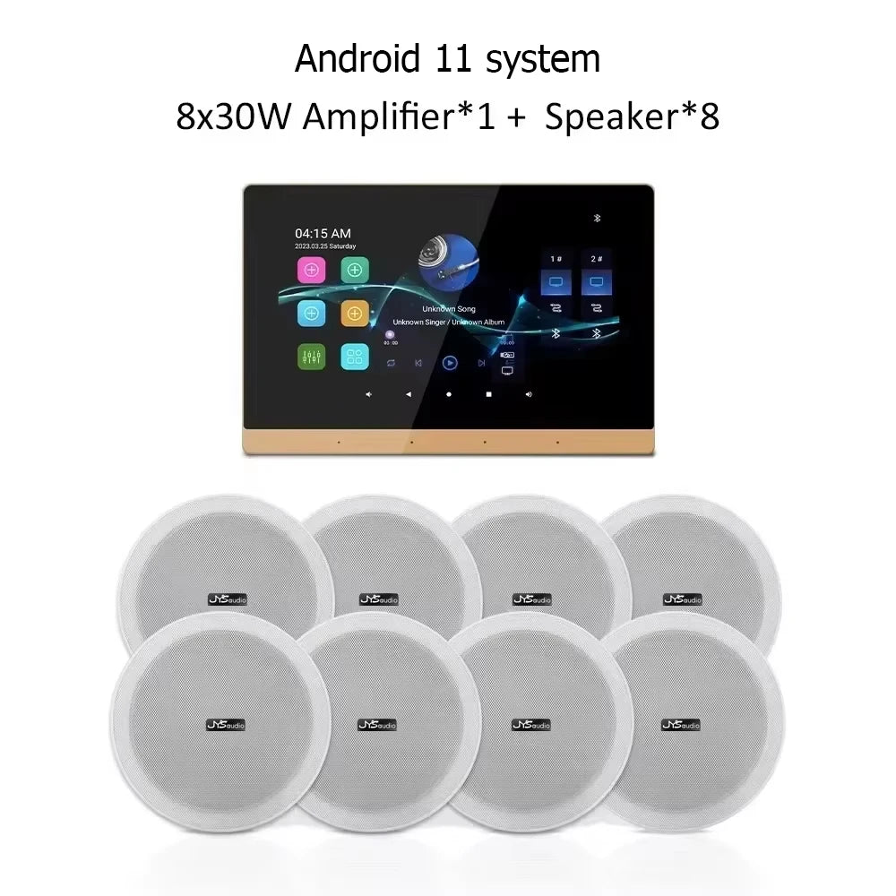 Smart Audio System Home Theater Sound Amplifier Wall Screen WiFi Bluetooth Amp Full House Speaker Setup 6INCH Ceiling Speakers