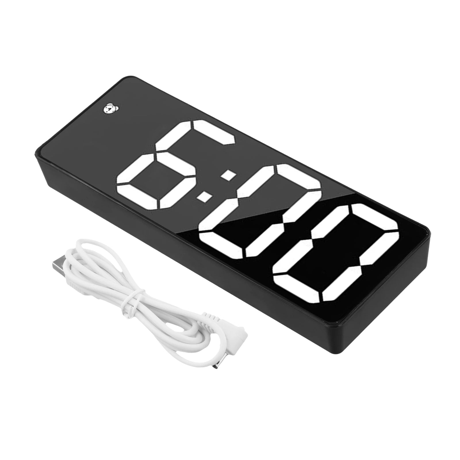 Electronic Clock with Bright Large Display and Voice Control Designed for Time Alarm Calendar and Temperature Monitoring