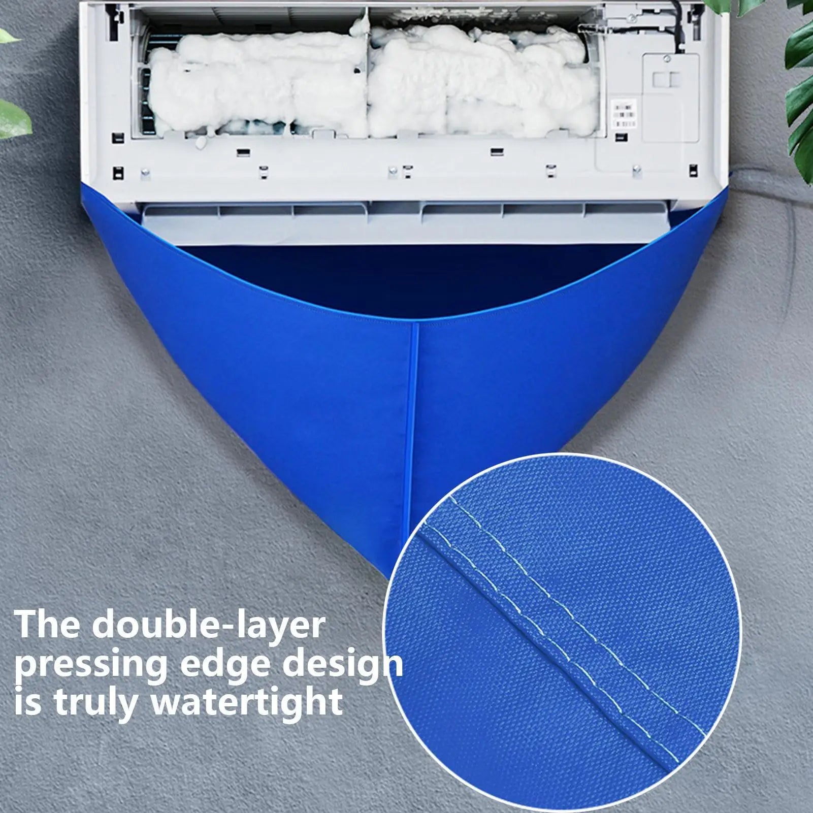 Split Air Conditioner Cleaning Cover Dust Clean Wall-Mounted AC Wash Bag Kit With Drain Pipe Household Accessories
