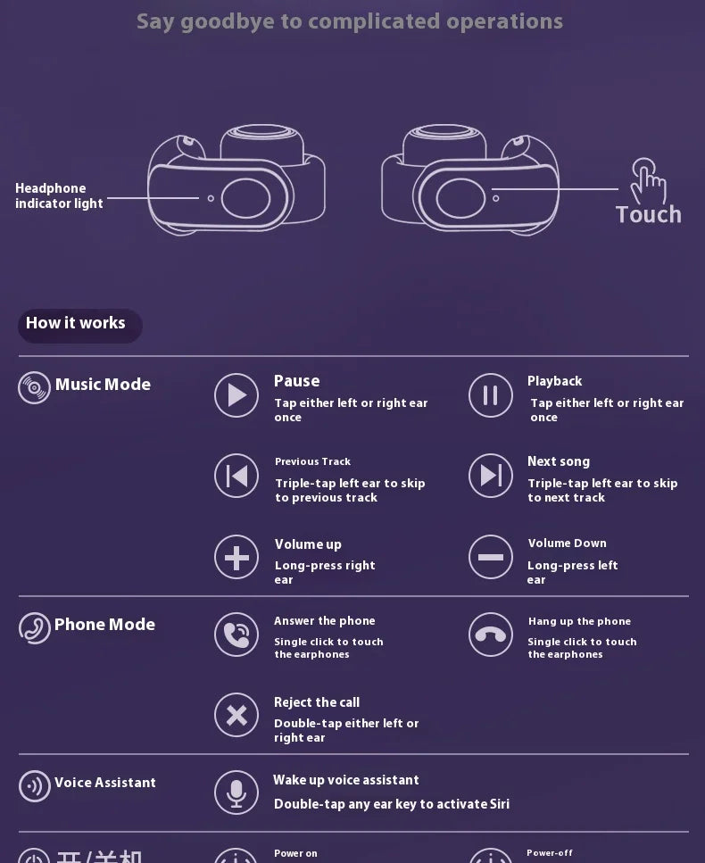 Gengar Pokemon Anime Bluetooth Headset Ear Clip Style Not Reduction Hifi Stereo Game Wireless Sport Earbuds Endurance Trendy Gif