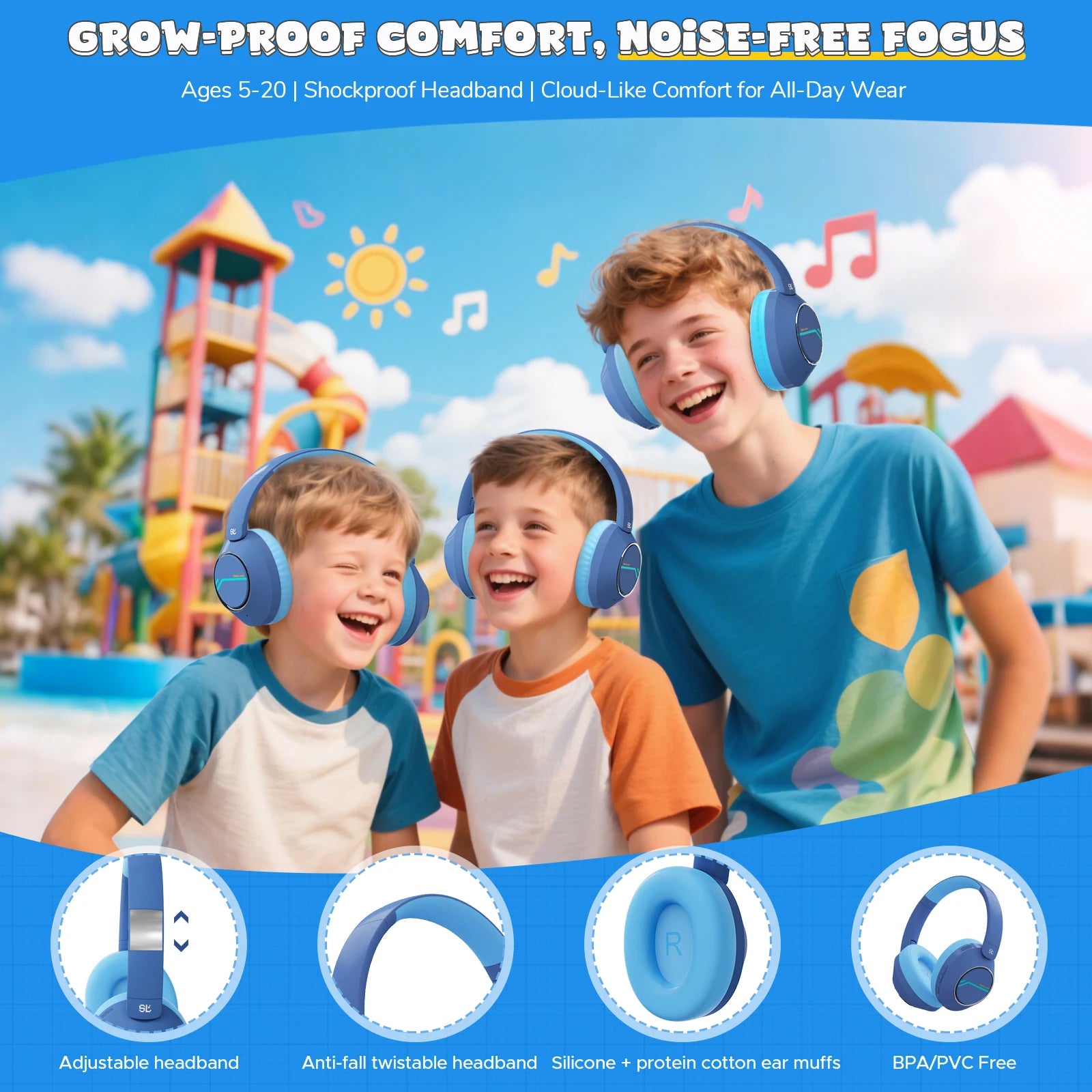 Wireless Bluetooth Kids Headphones