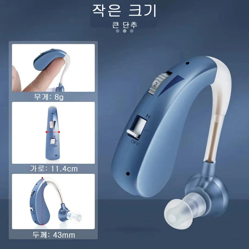 New Compact Lightweight Single Rechargeable Headphones Noise Cancelling Feature Ear-hook Earbuds Suitable For The Elderly