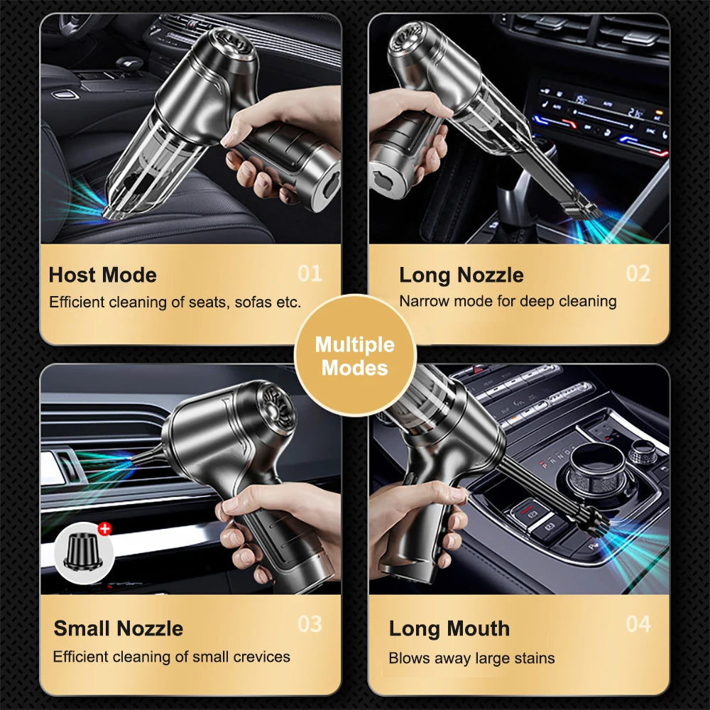 Car Vacuum Cleaner 95000PA Strong Suction Vacuum Cleaner for Car Home Portable Handheld Auto Vacuum Cleaner Powerful Blower