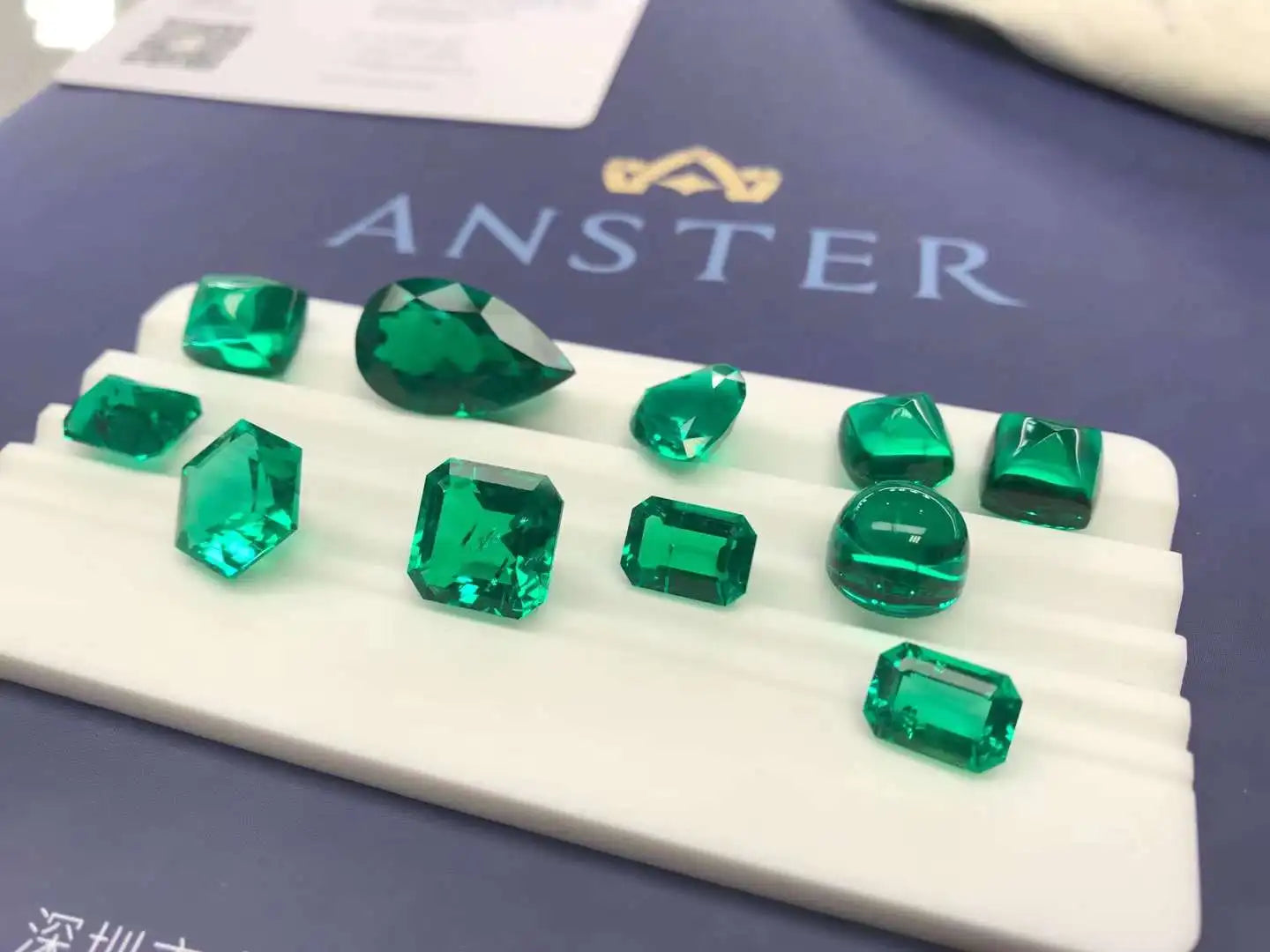 Columbian Emerald Lab Grown Loose Gemstone Muzo Green Smaragd Hydrothermal Square Step Cut Synthetic Full Size