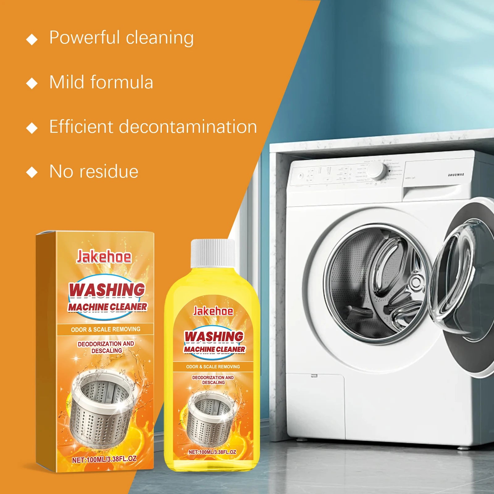 Washing Machine Cleaner Eco-Friendly Deep Cleaning Liquid Washer Cleaner Deodorizer Detergent Washing Machine Cleaning Liquid
