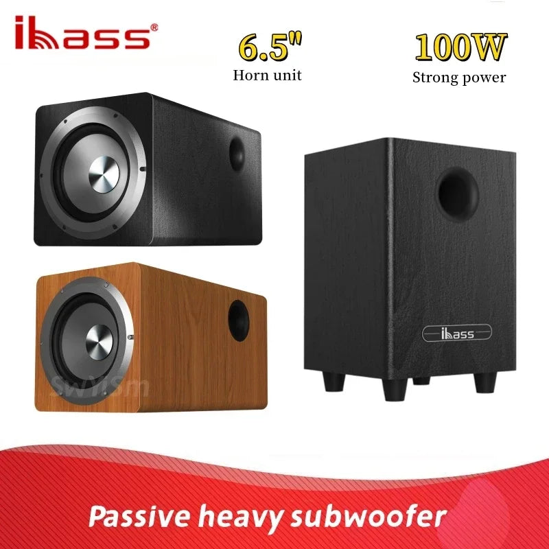 100W High Power 6.5" Passive Subwoofer Home Theater Speakers Bass Car speaker amplifier speakers Boom Box Sound System Big Power
