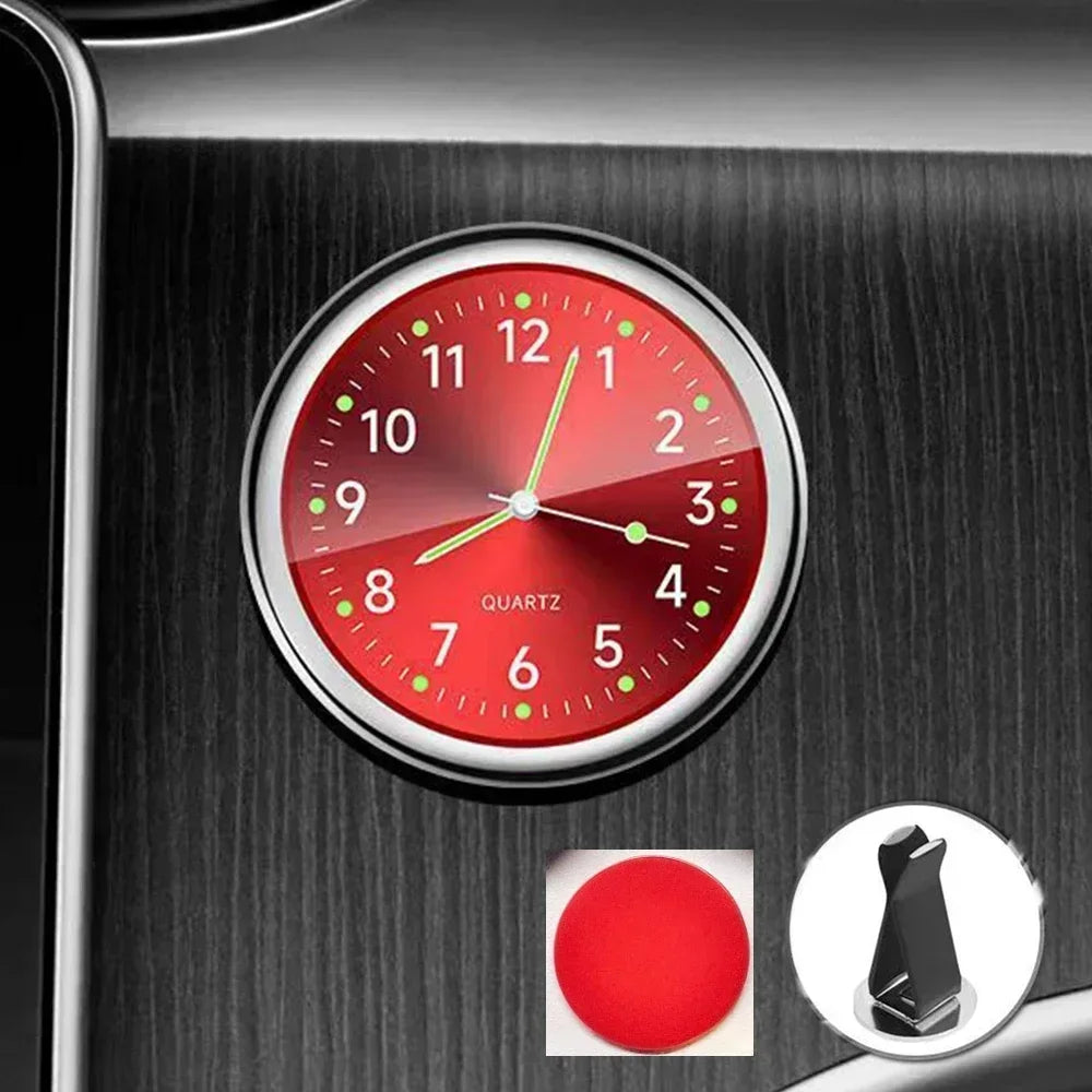 Car Clock Luminous Automobiles Internal Stick-On Mini Digital Watch Mechanics Quartz Clocks Auto Ornament Car Accessories Gifts