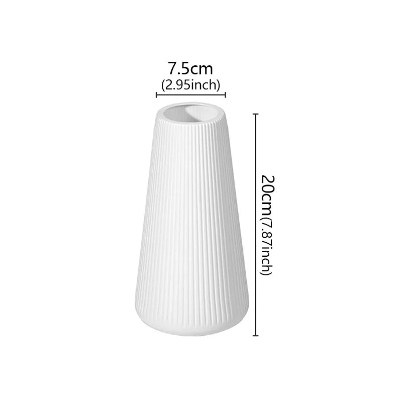 Elegant Nordic Flower Vase Durable Plastic Vase Ornaments, Flower Arrangement, Home Living Room Decoration,  Flower Creative Art