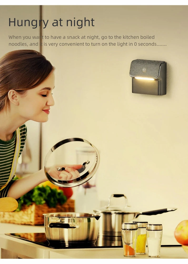 Smart Motion Sensor Wall Light - 2200Mah Usb-C Fast Charging, 3 Adjustable Brightness Levels, Multi-Device Connection, Suitable for Indoor/Outdoor Security Lighting
