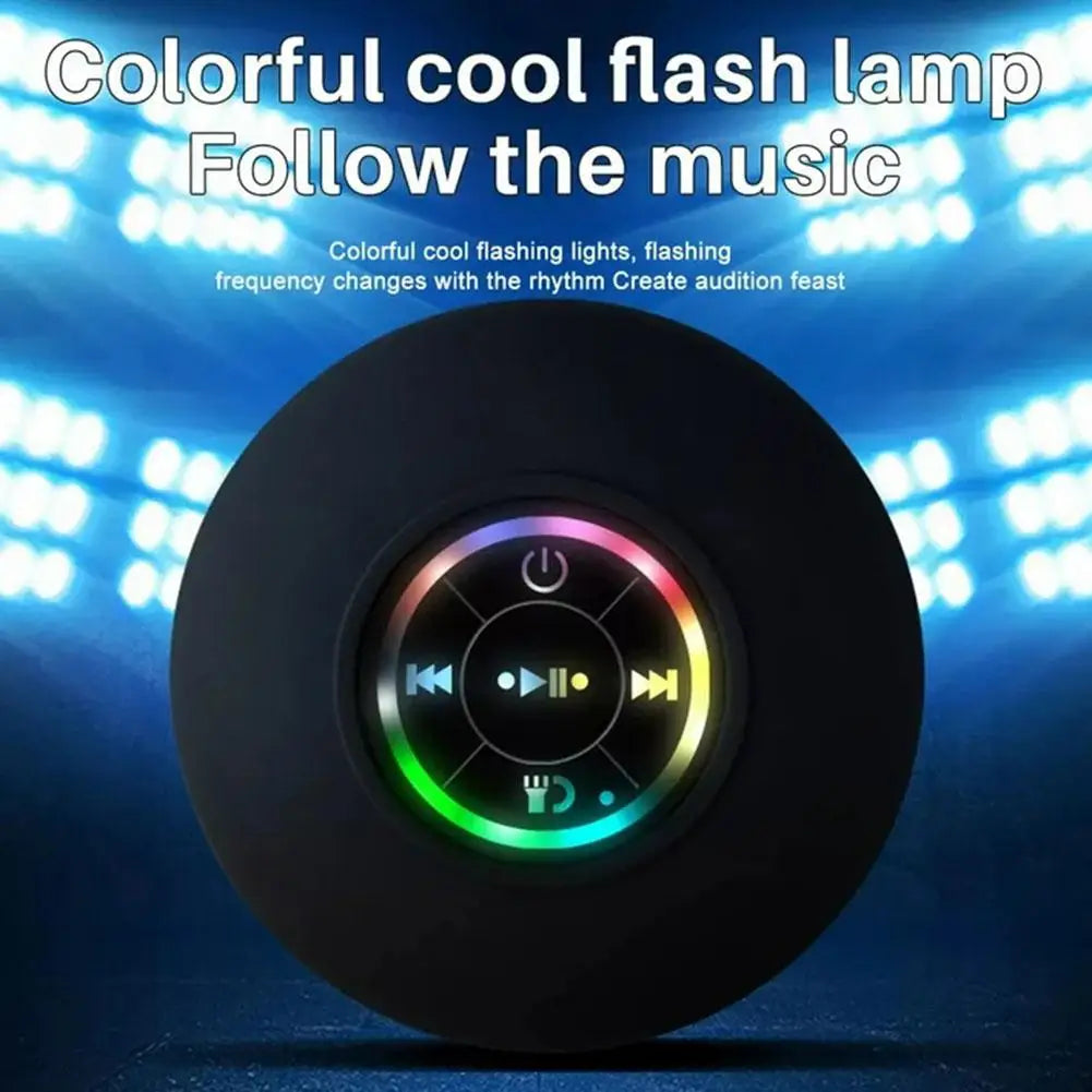 Portable Wireless Bluetooth Speaker LED IPX4 Waterproof Loudspeaker Outdoor Bathroom Large Suction Cup Mini Stereo Sound Box