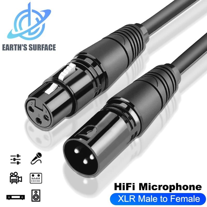 3Pin XLR Cable Audio Cable XLR Male to Female Microphone Extension Cables for Mixer Amplifiers Sound Cannon Balanced XLR Line
