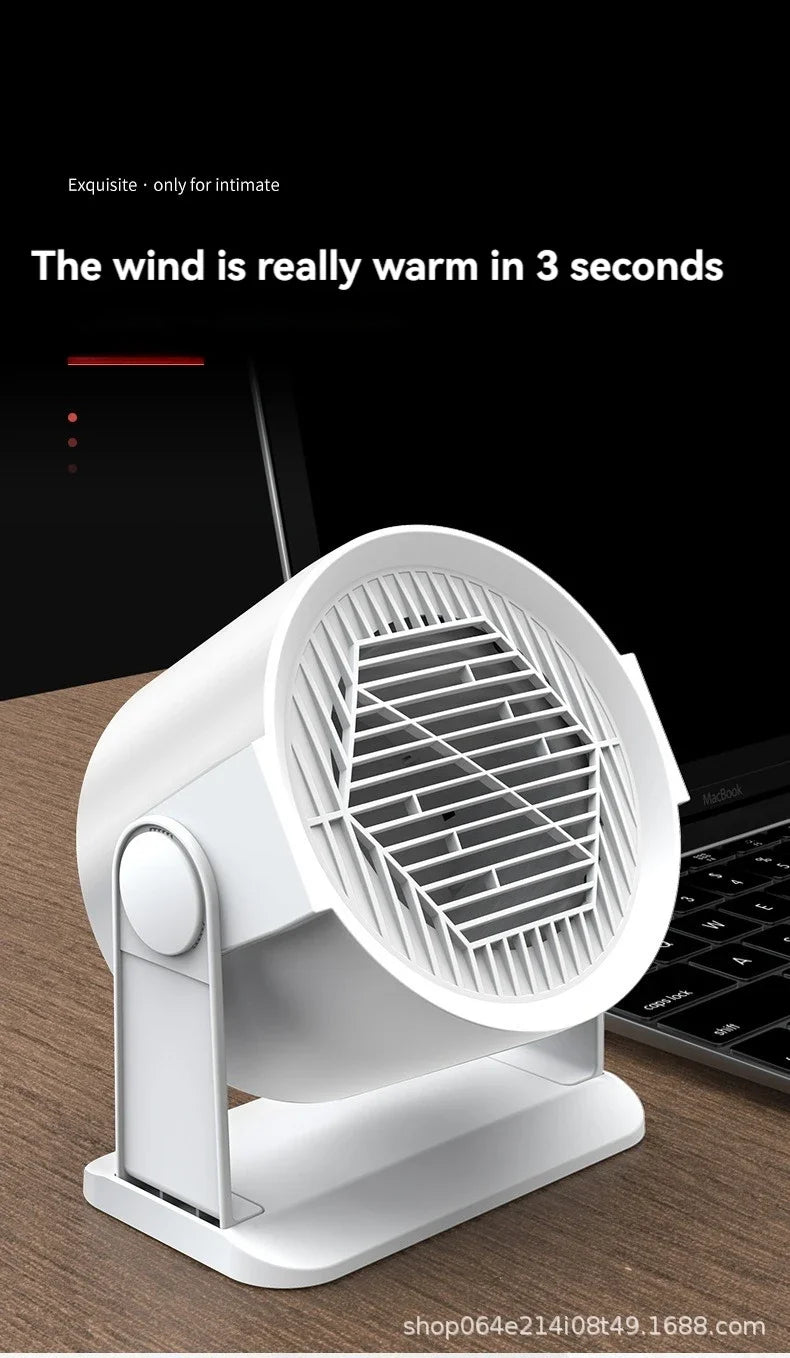 EU Heating Cooling Small Heater Home Bedroom Dormitory Office Energy Saving Safety Quiet Rotating Shaking Head Electric Heater
