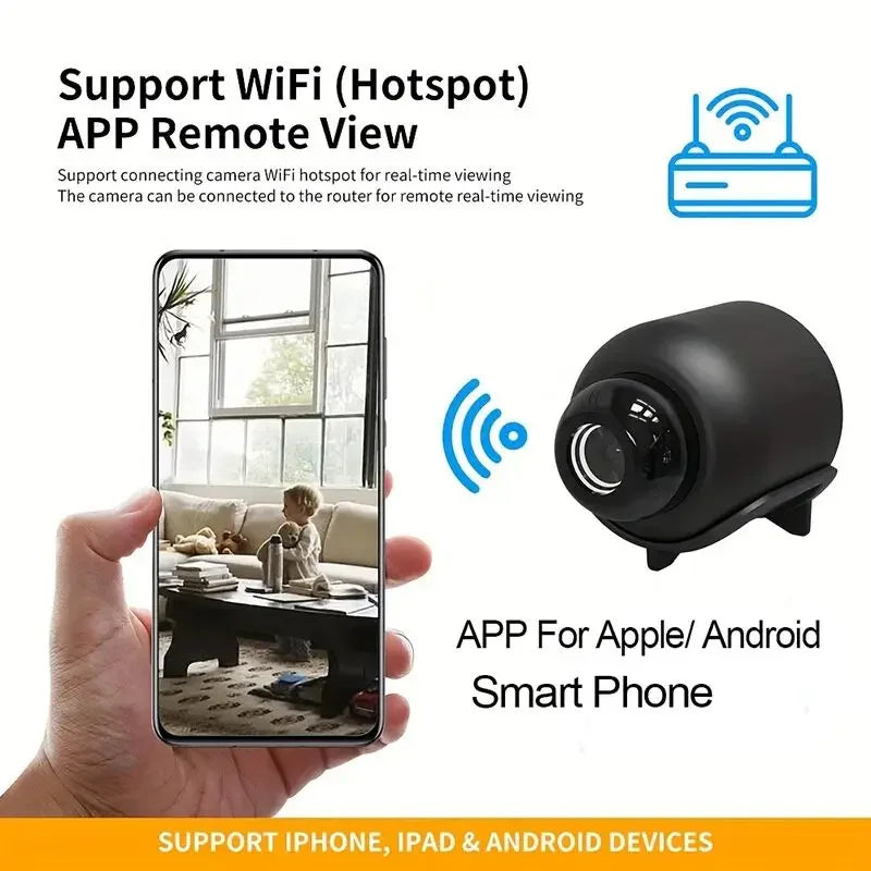 Smart Home Camera Mini Surveillance With Night Vision Motion Detection Wifi Connection 1080P HD For Home Security Cameras