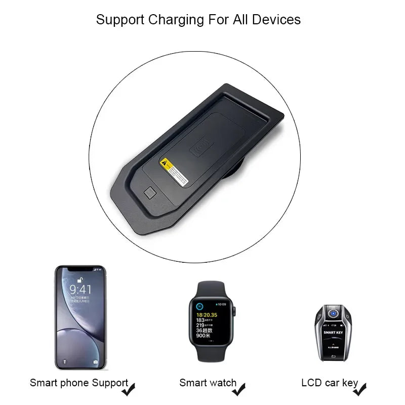 Car Wireless Charger 15w Fast Mobile Phone Charging Panel Adapter For GMC Sierra 2019-2021 Interior Product Accessories