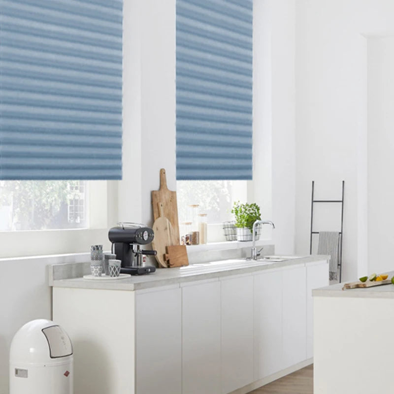 5 Size Self-adhesive Pleated Blinds Bathroom Balcony Shades Half Blackout Windows Curtains for Bedroom Living Room Balcony