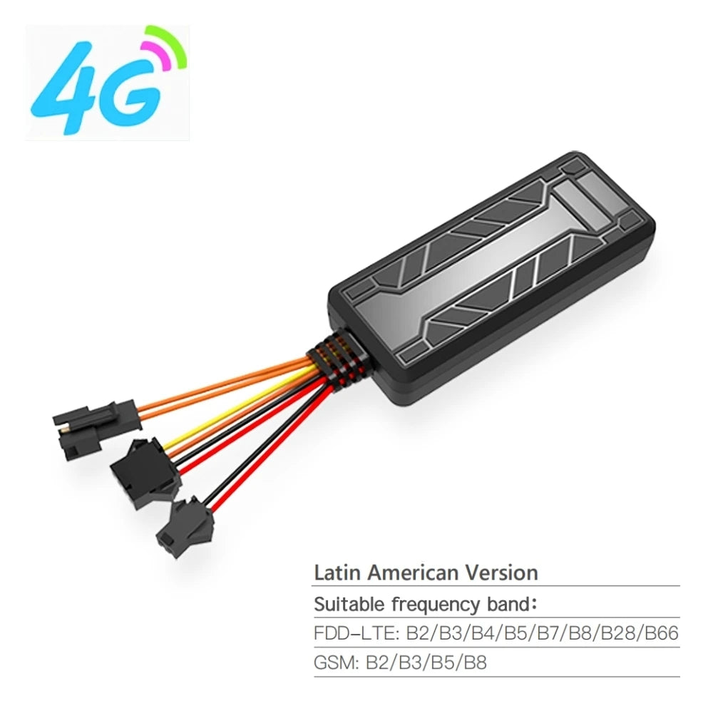 4G GPS Tracker For Car Motorcycle Anti-theft Vehicle GPS Tracking Device Mini GPS with Free Real Time Tracking Web APP and Relay