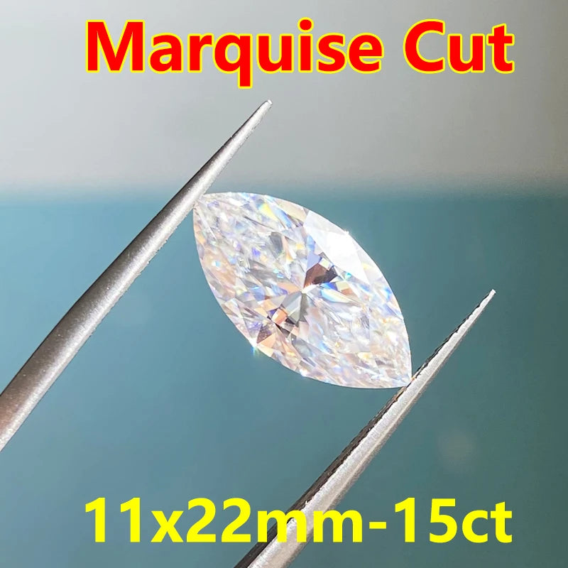 DJMAX 0.05-30ct Rare Marquise Cut Moissanite Loose Stone D Color VVS1 Super White Certified Marquise Moissanite Diamond