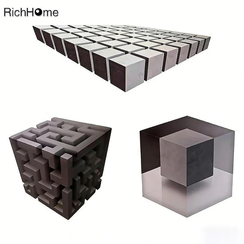 30x30cm Impossible Corners Wall Art That Reshapes Reality Illusionary Optical Illusion Wall Art Sticker Abstract Home Decoration
