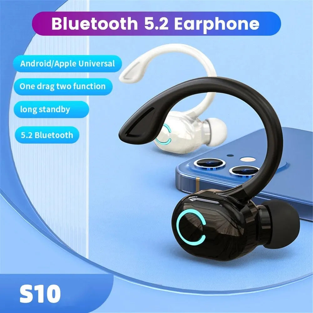 Wireless Bluetooth 5.2 Earphones Sports Running Headset Ear Hook Headphone HiFi Stereo Noise Reduction Music Headset For iPhone