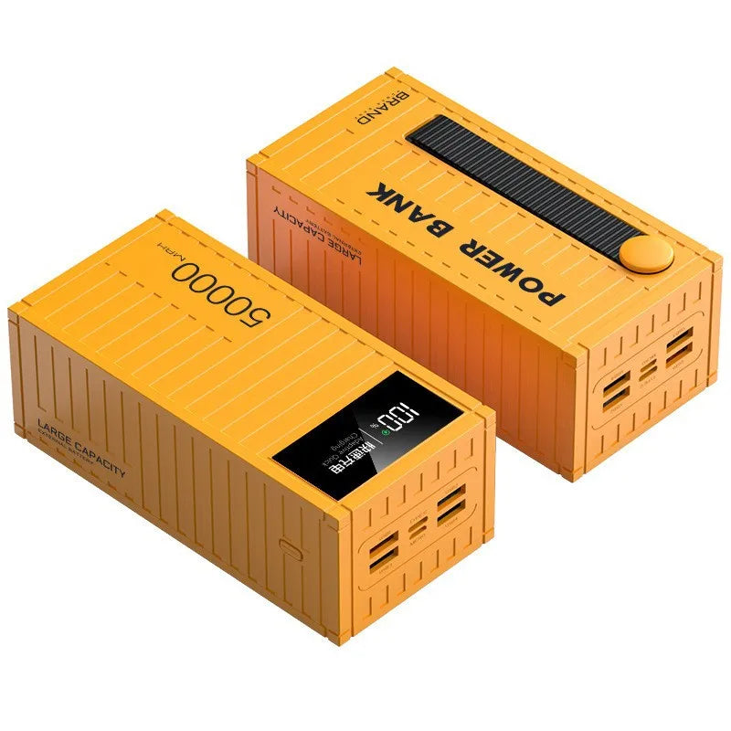 New Container Super Fast Charging 10000 20000 50000mAh PD 22.5W Large Capacity Creative Power Bank Outdoor Power Supply