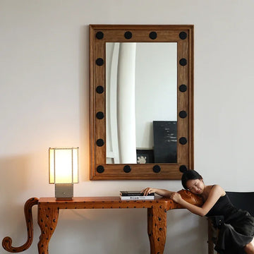 Square Wall Makeup Mirror Voiture Body Standing Living Room Bedroom Mirror Art Floor House Big Espejos De Piso Room Decoration