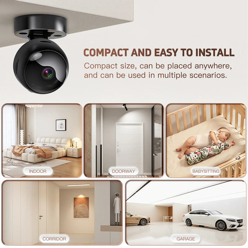 S2 Mini Camera WiFi Wireless Security 360° Protection Remote Monitor Camcorders Night Vision Video Smart Home HD Camera