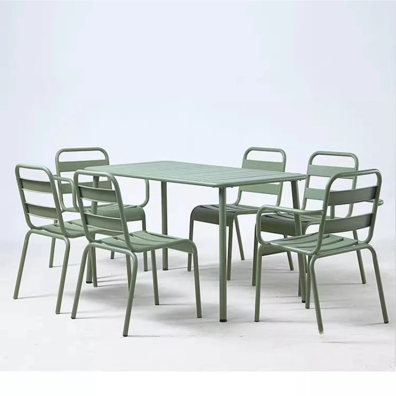 Outdoor Iron Leisure Chairs, Garden Courtyard Dining Chairs, Balcony Homestay Clubs, Villas, Courtyard Dining Tables and Chairs