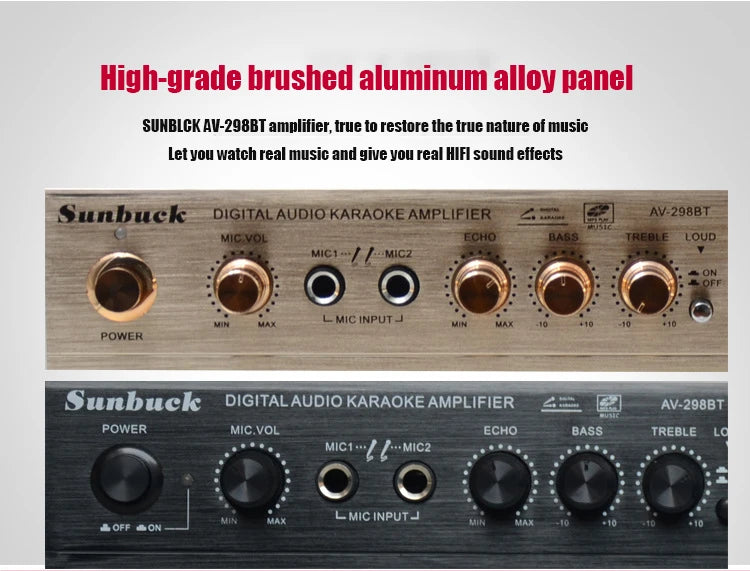 110/220V 2000W Bluetooth Power Amplifier Audio Subwoofers HiFi Stereo Surround Sound Digital Amplifiers For Home Karaoke theater