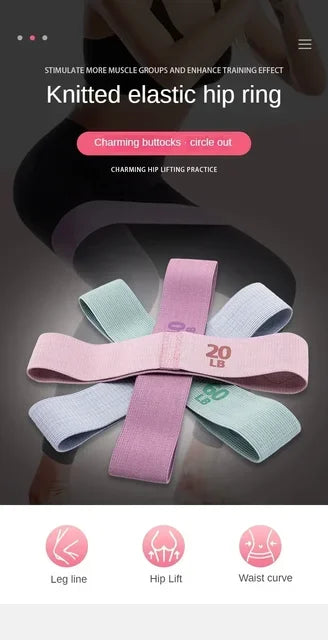 Fabric Elastic Fitness Resistance Bands Yoga Pilates Hip Circle Expander Bands Gym Training Loops Yoga Workout Equipment