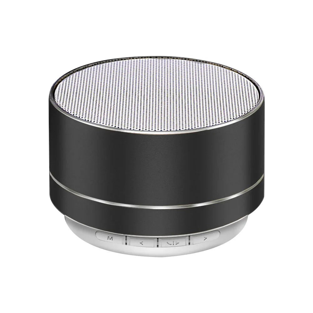 Metal Mini Speaker Bluetooth Wireless Portable Car Audio LED Light Subwoofer Portable Support TF Card USB Charging For PC Laptop