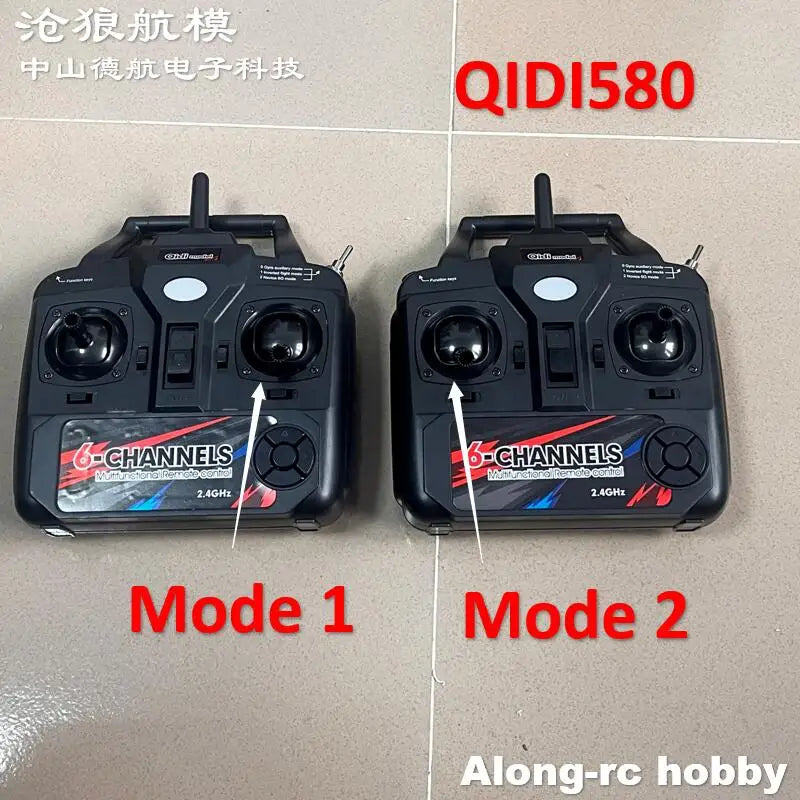 6ch Remote Control Transmitter Mode 1 Mode 2 for 500mm Wingspan QIDI550 F3D QIDI560 New Start M7  Qidi580 SR22 Toys RC Plane