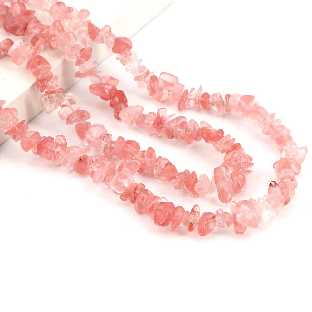 3-5mm/5-8mm Natural Garnet Amethyst Aquamarine Beads Irregular Freeform Chip Gravel Shape Stone Bead DIY Jewelry Making Bracelet