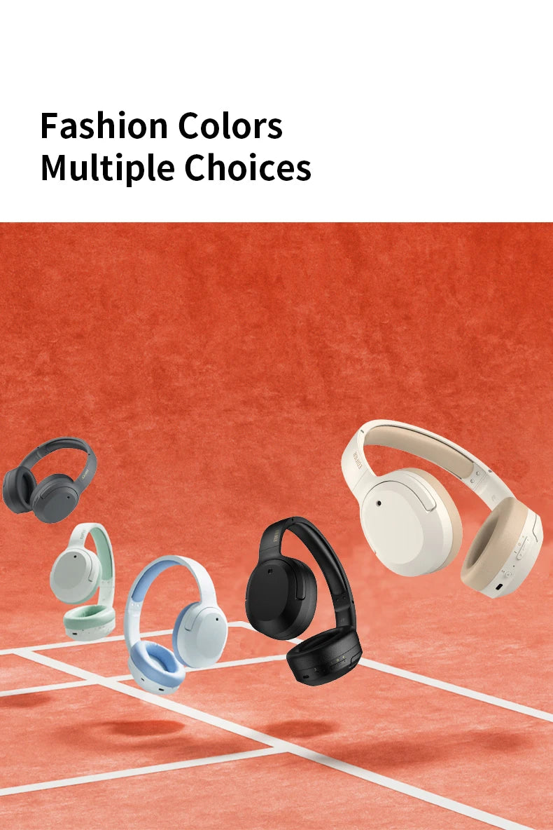 Edifier W820NB Plus Wireless Noise Cancelling Headphones 49hrs Playtime 43dB ANC Hi-Res LDAC Codec Over-Ear Bluetooth Headset