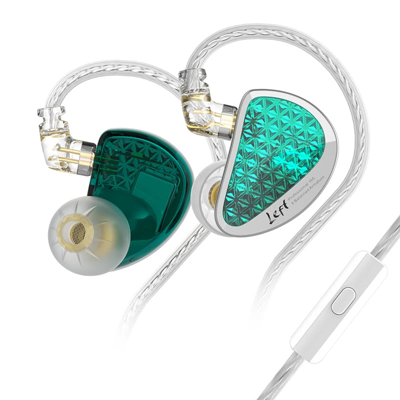 KZ AS16 Pro HIFI wired in-ear headphones 8BA Balanced armature unit Music monitor Noise cancelling headphones Sports headphones