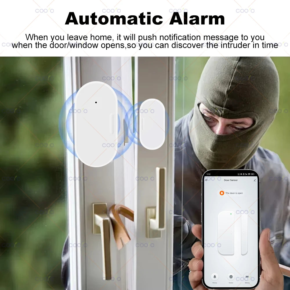 ZigBee 3.0 Smart Window Door Gate Sensor Magnetic Detector Smart Home Security Alarm System Smart Life Tuya App Remote Control