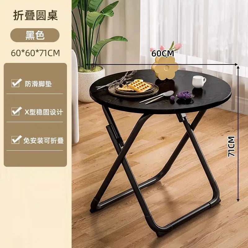 Folding Dining Table Household Small Apartment Eating Square Table Balcony Portable Dining Table Simple