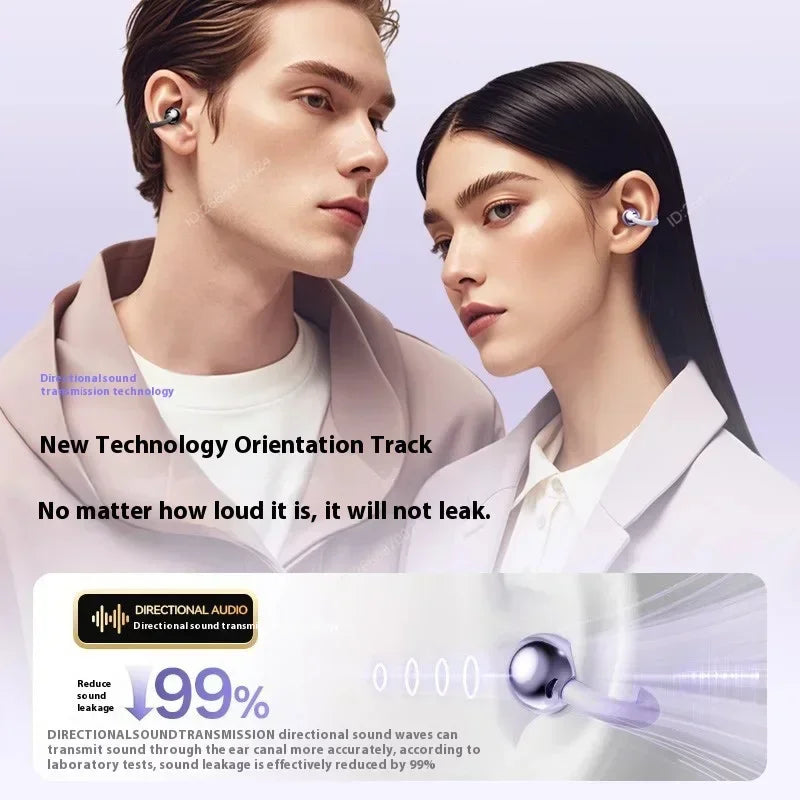 Premium Clip-on Earphones Wireless Bluetooth Earbuds Sound Quality Long Battery Life Perfect for Sports Headphones With Micphone