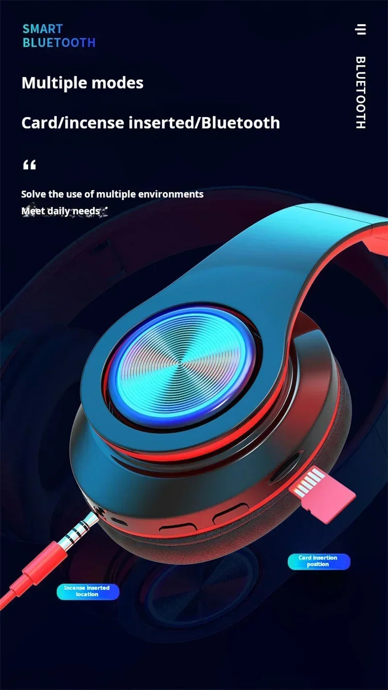 RGB Wireless Gaming Headset with Bluetooth 5.0