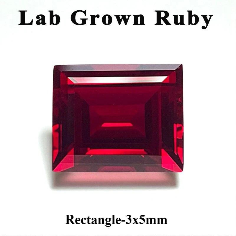 Top Lab Grown Ruby Oval Cut Pigeon Blood Red VVS1 Gemstone For Charms DIY Jewelry Making Selectable Certificate