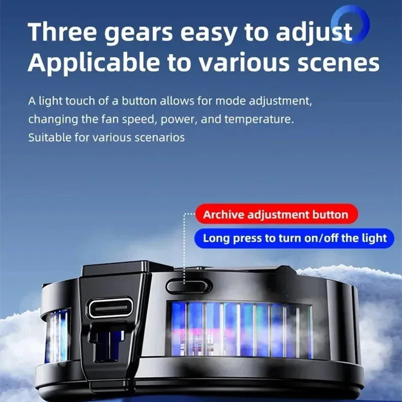 Magnetic Phone Cooler for PUBG Mobile Semiconductor Freeze Tech Digital Temp Display Back Clip Design Freeze Cooling