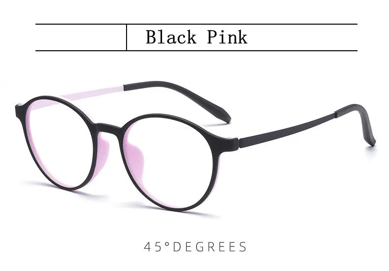Ultralight Titanium Alloy TR90 Reading Glasses For Men And Women Retro Round Anti blue Light Presbyopia Glasses 0 +100 +150 +250