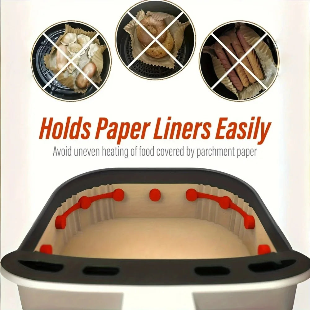 Air Fryer Magnet Silicone Buckle, Air Fryer Magnetic Silicone Clips, Parchment paper used to control the air fryer can be reused
