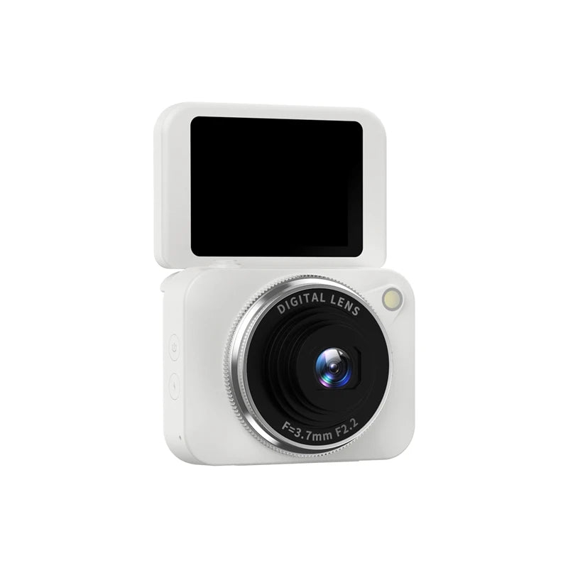 4K HD Pixel Camera 180° Flip-Up CCD Vlog Video Recorder for Selfies Student-Friendly Portable Compact Camera Gifts