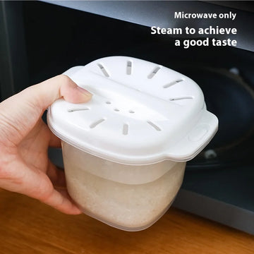 Food gradePP microwave rice cooker multifunctional rice washing and draining quick cooking lunch box suitable for office workers